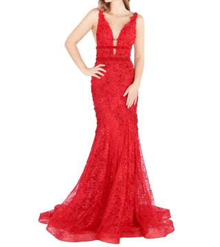 Mac Duggal - Vestido longo sereia