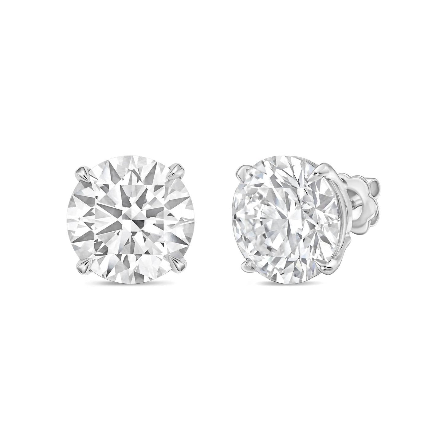 Diana M Jewels - 2.00 Cts Lab Grown Round Diamond Stud Earrings