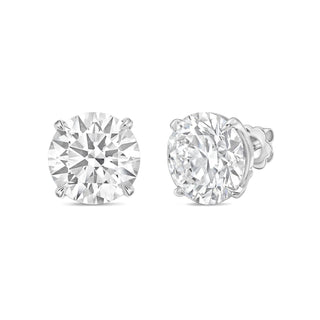 Diana M Jewels - Brincos de diamante redondo cultivado em laboratório de 2,00 cts