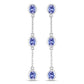 1.98 Carat Genuine Tanzanite .925 Sterling Silver Earrings