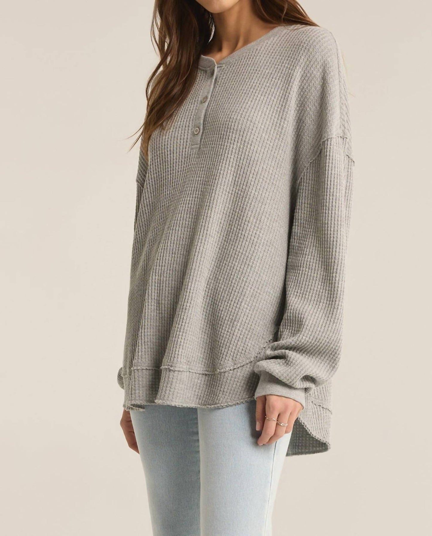 Z Supply - Jax Cozy Waffle Henley Classic Sweatshirt