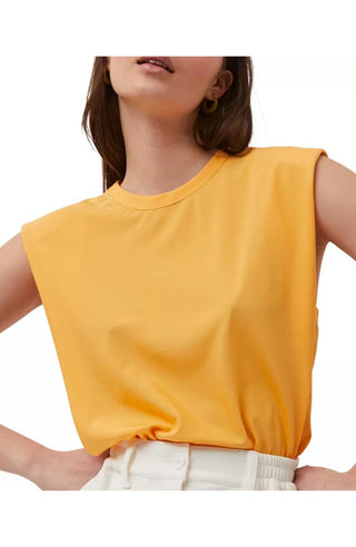 French Connection - Blusa de crepe com ombreiras