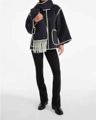 Elan - Whip Stitch Scarf Coat