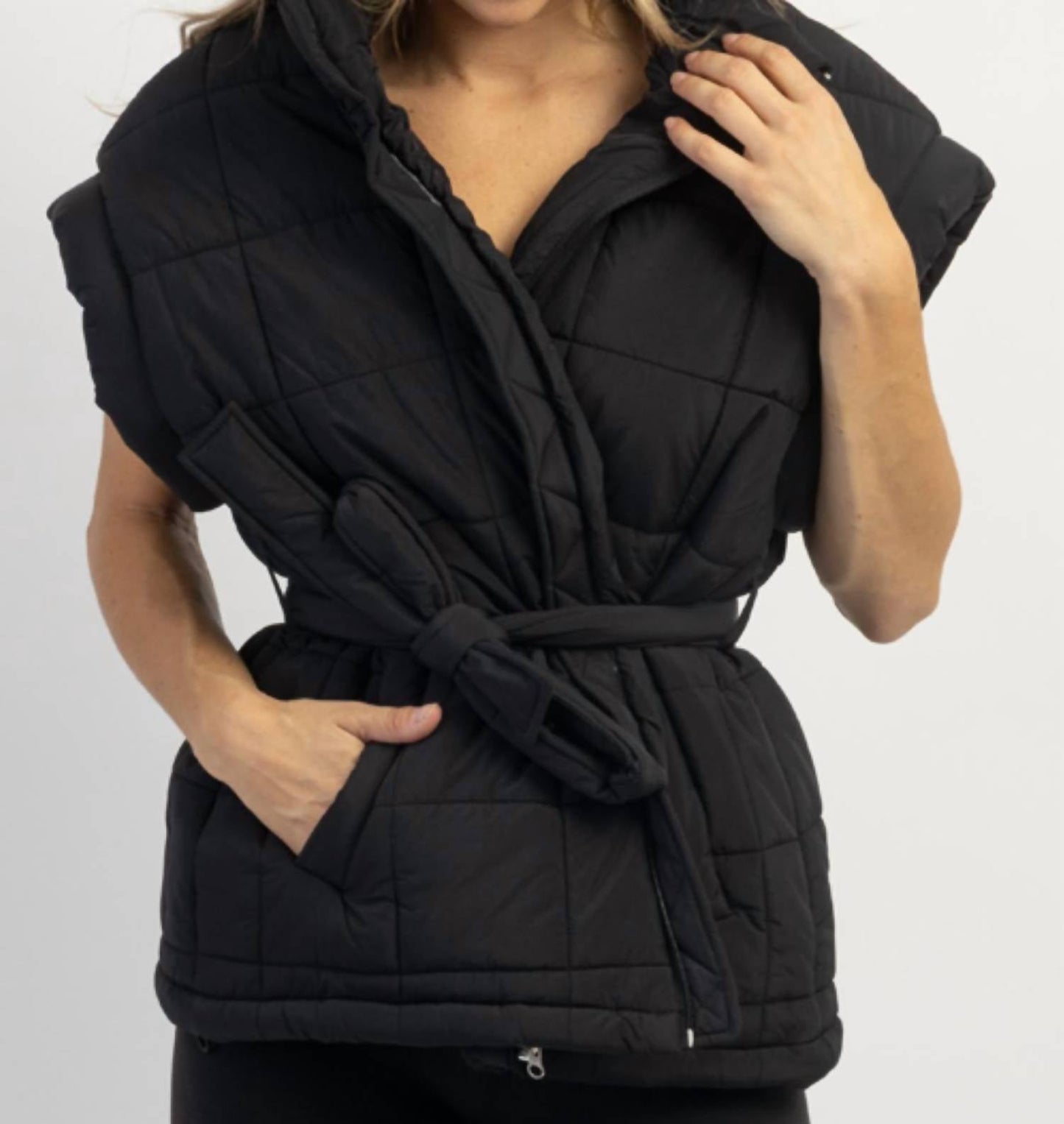 Crescent - AVALON TIE QUILTED PUFFER VEST