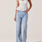 Astr - Baylin Eyelet Peplum Corset Top