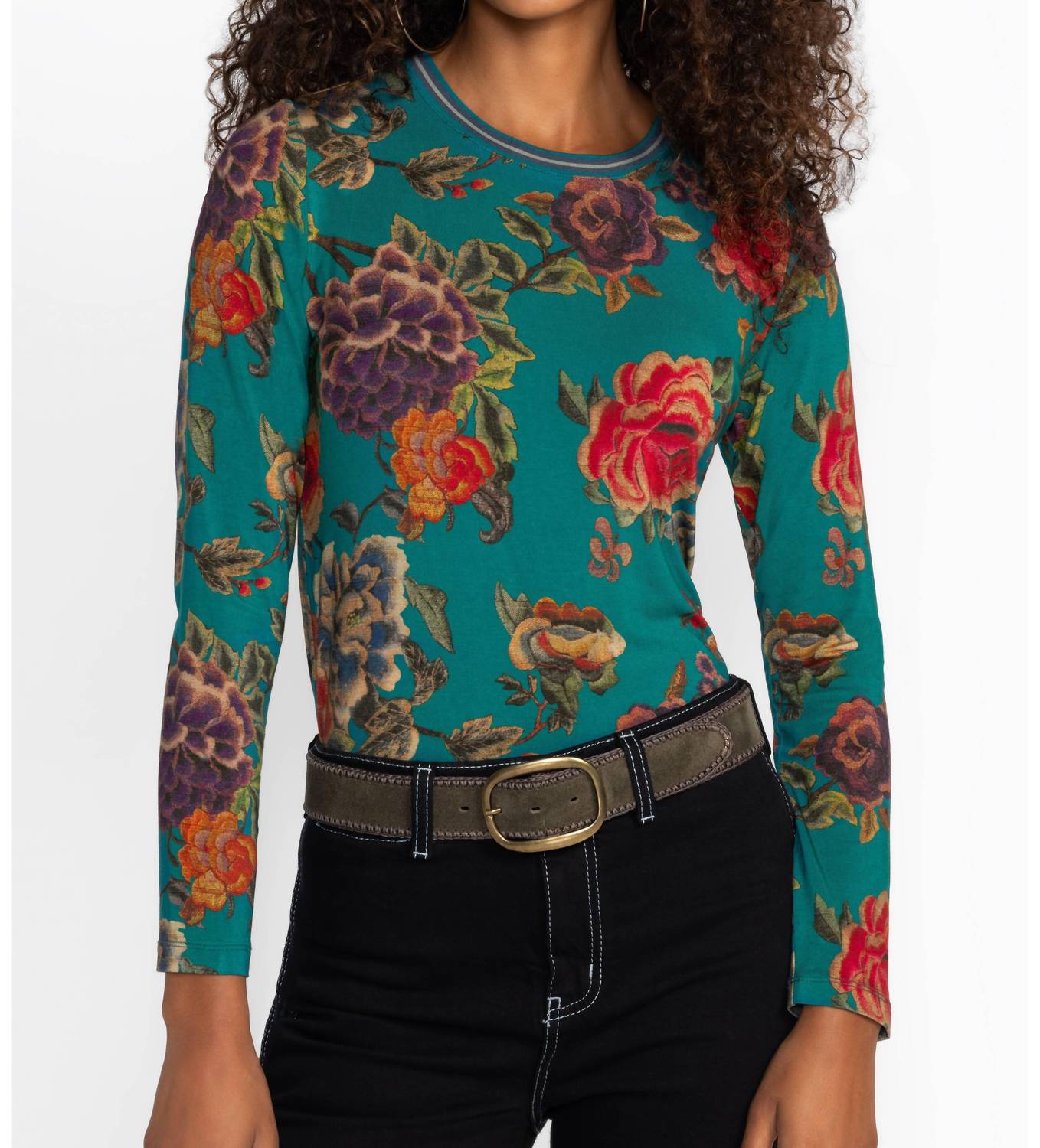 Johnny Was - Jaine Favorite Long Sleeve Crew Neck Tee