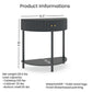 Demi Lune - Console Table With 2 Storage Drawers