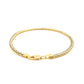 Two-Toned Fine Wheat Chain Bracelet in 10k Yellow and White Gold