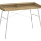 Computer Desk for Home Office, Laptop, Storage Shelves - Natural