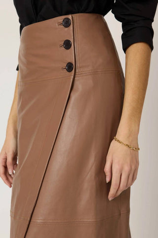 Cleobella - Livia Leather Midi Skirt