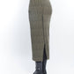 Matthildur - Vault Patterned Back Slit Maxi Skirt