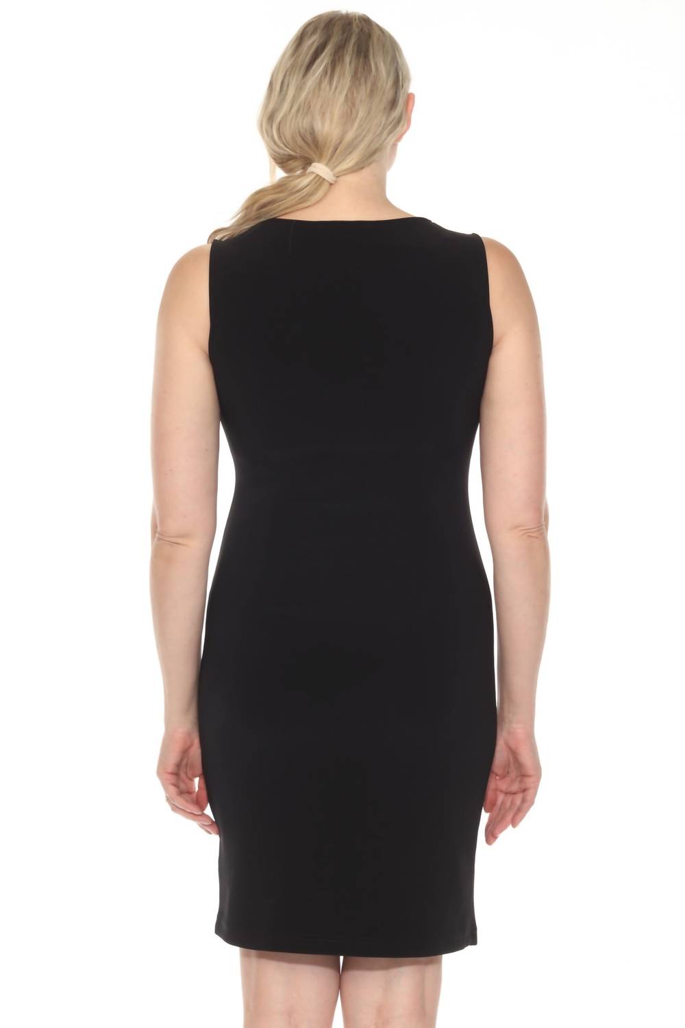 Joseph Ribkoff - Geometric Blocked Zip Front Sheath Dress