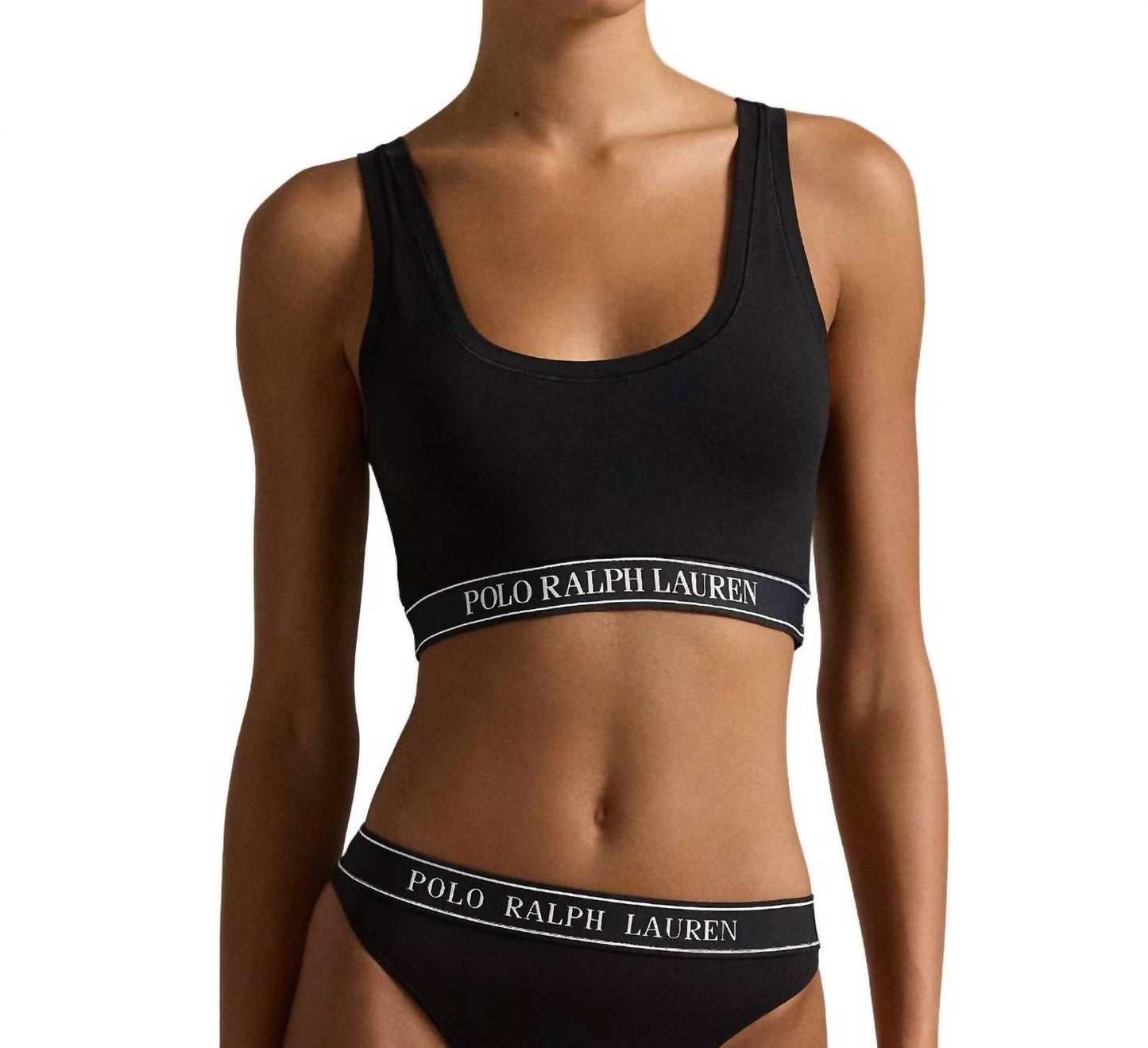 Polo Ralph Lauren - Repeat-Logo Scoop Cropped Tank