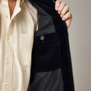 J.Crew - Jaqueta Harrington em veludo cotelê de algodão