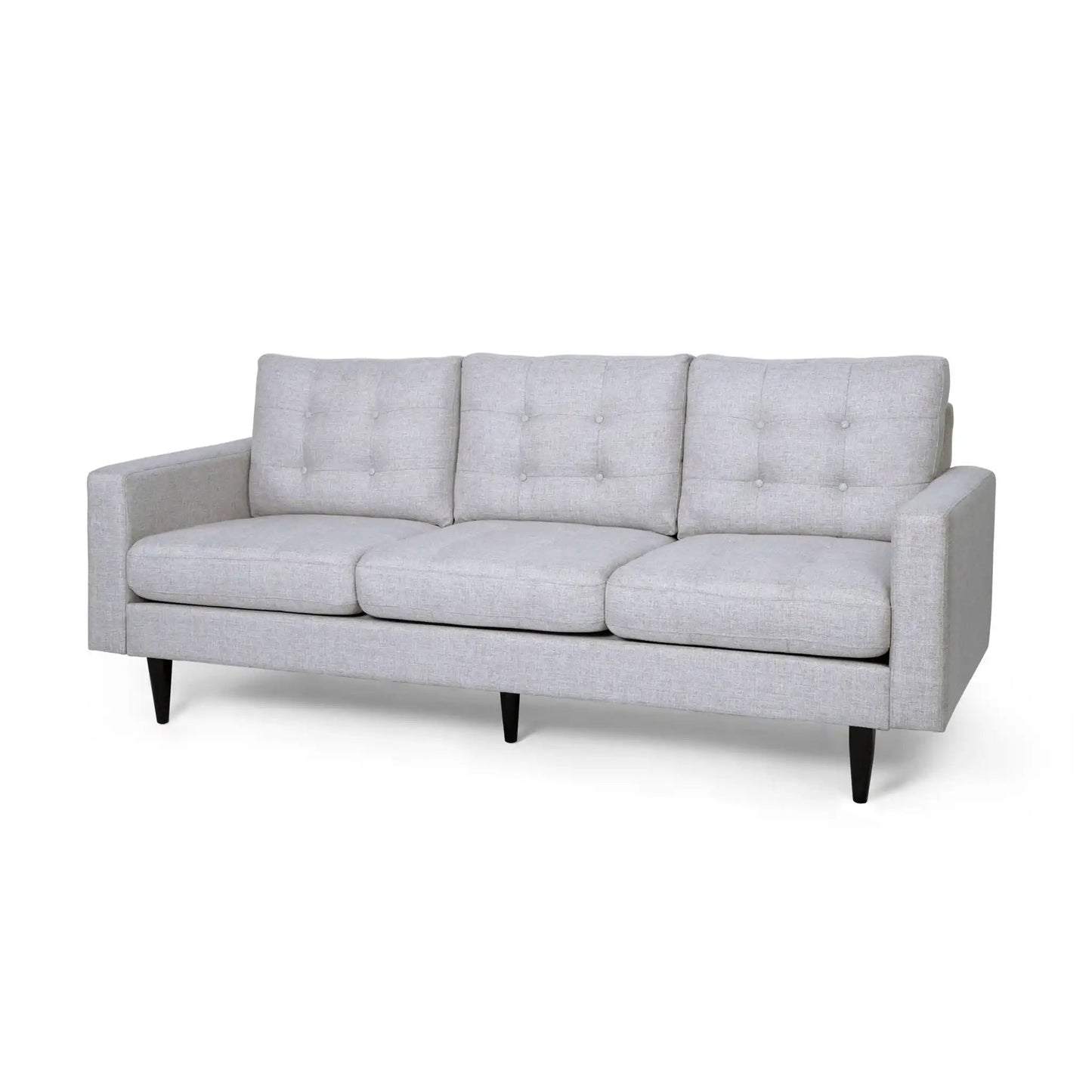 Jenny - Contemporary Tufted Fabric 3 Seater Sofa