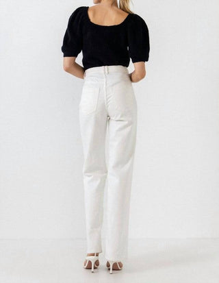 2.7 August Apparel - Puff Sleeve Sweater