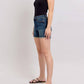Judy Blue - High Waist Tummy Control Fray Hem & Shield Back Pockets Denim Short