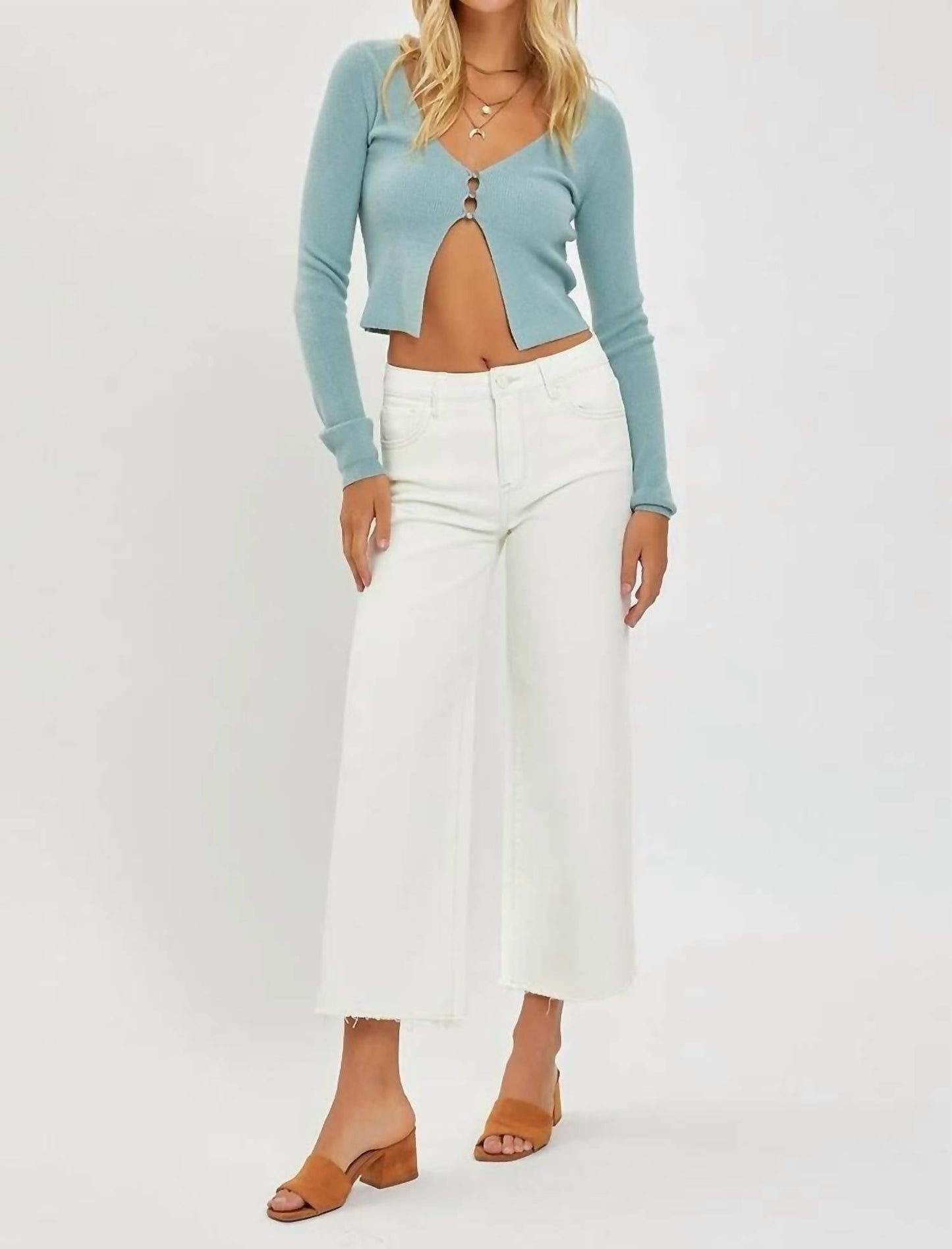 Risen - High Rise Crop Jeans