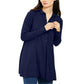 Women's Point Collar Button-Up Tunic - Medium Blue