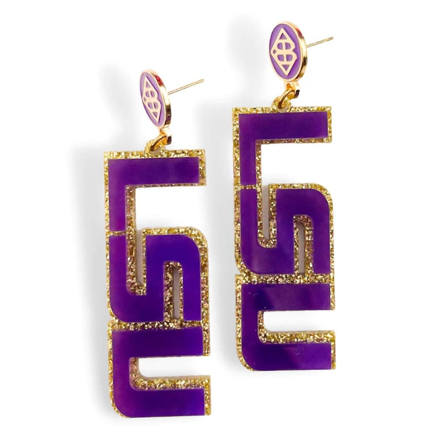 Brianna Cannon - Women's Lsu Glitter Earrings