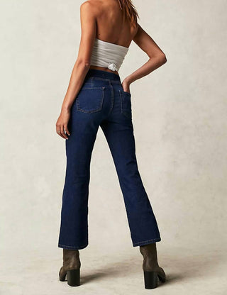 Free People - Calça Jeans Flare Slim Cropped In My Feelings