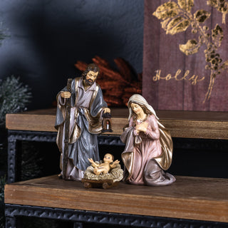 Holy Family Nativity Figurines (Set of 3, beige)