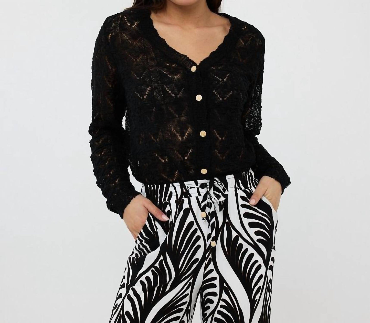 Esqualo - Fancy Knit Cardigan