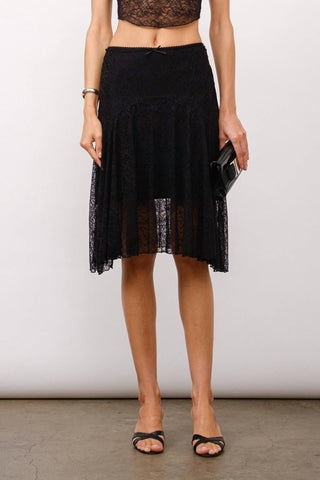 Golden - Bethel Lace Flared Midi Skirt