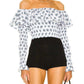 Caroline Constas - Floral Off Shoulder Long Sleeves Lydia Top