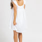 Olivaceous - LINEN RUFFLE STRAP MINI DRESS