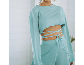 Soah - Blusa curta Clear Skies feminina