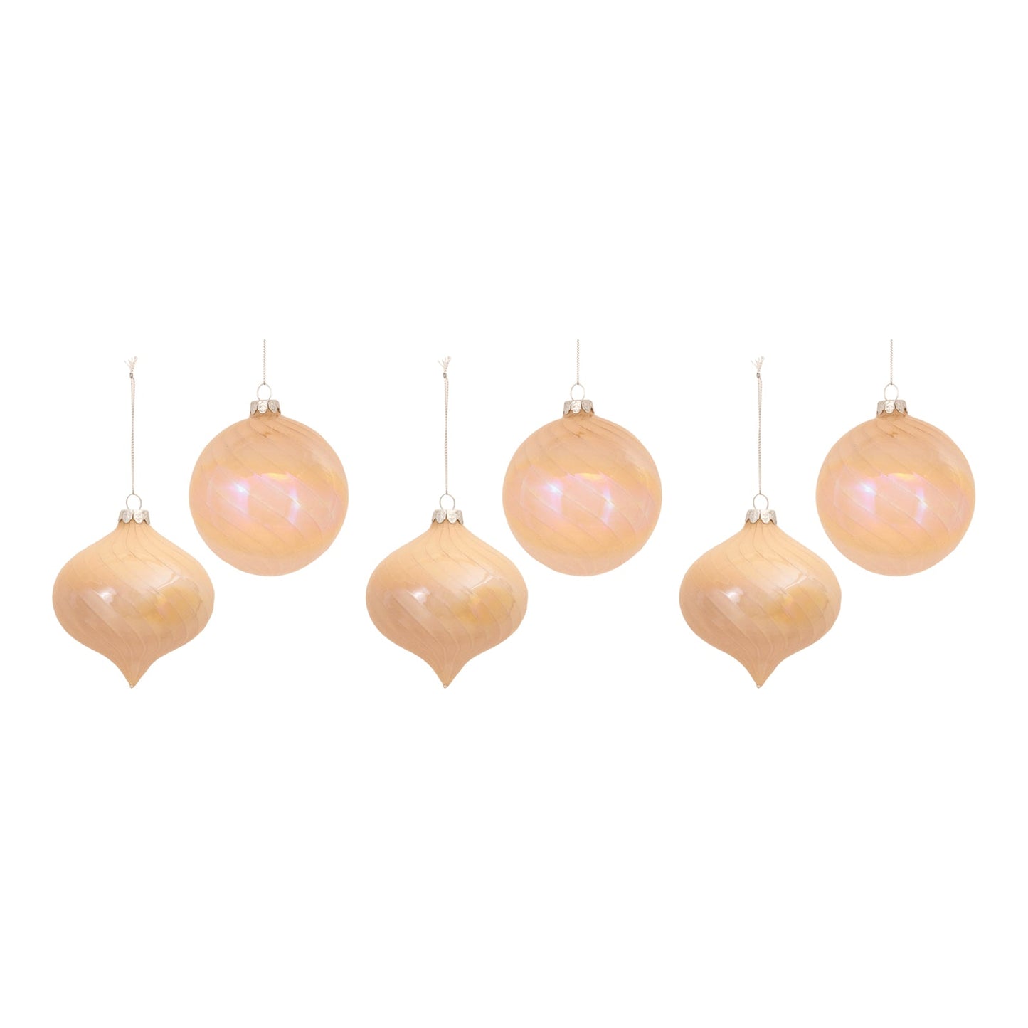 Irredescent Glass Ornament (Set of 6)