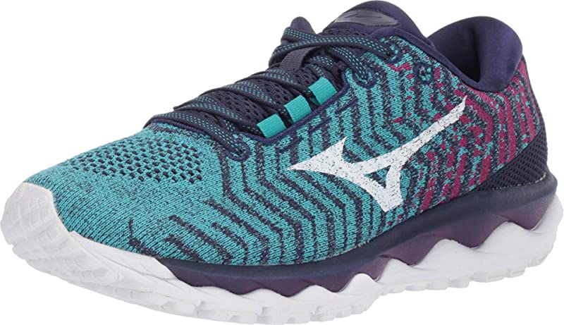 Tênis de corrida Mizuno Wave Sky Waveknit 3 feminino, cerâmica/branco, tamanho 6,5 B(M) EUA