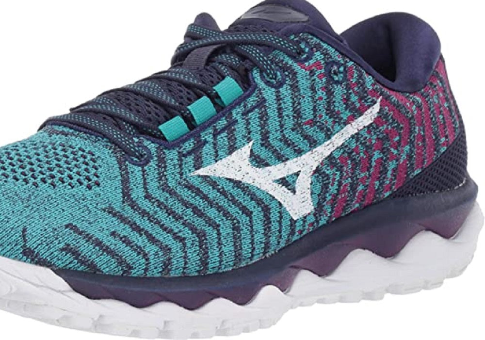 Tênis de corrida Mizuno Wave Sky Waveknit 3 feminino, cerâmica/branco, tamanho 6,5 B(M) EUA