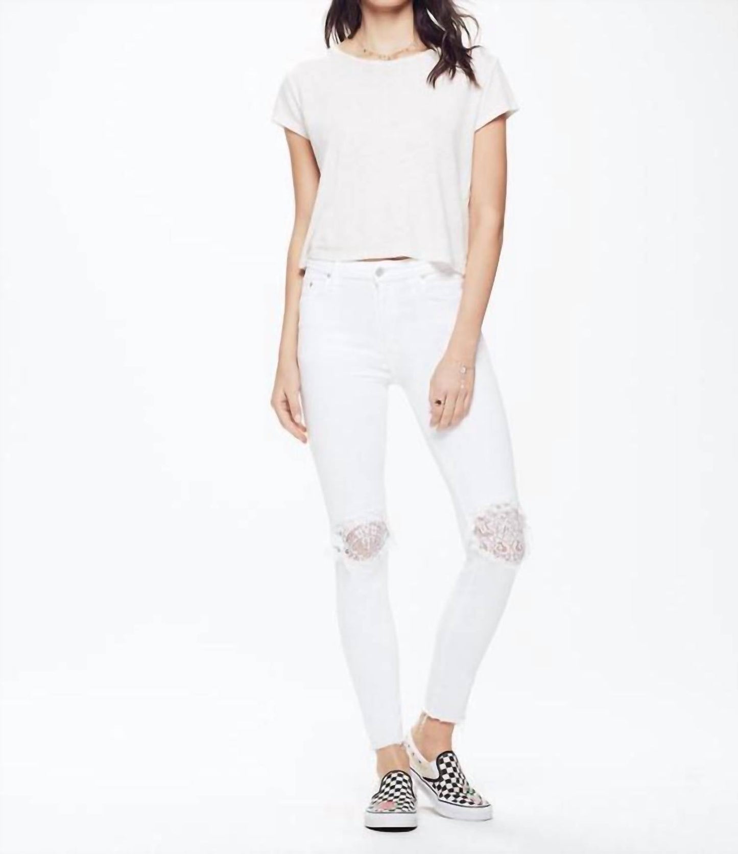 Mother - High Waisted Looker Ankle Fray Jean