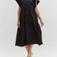 Entro - Women's Button Tiered Midi Dress