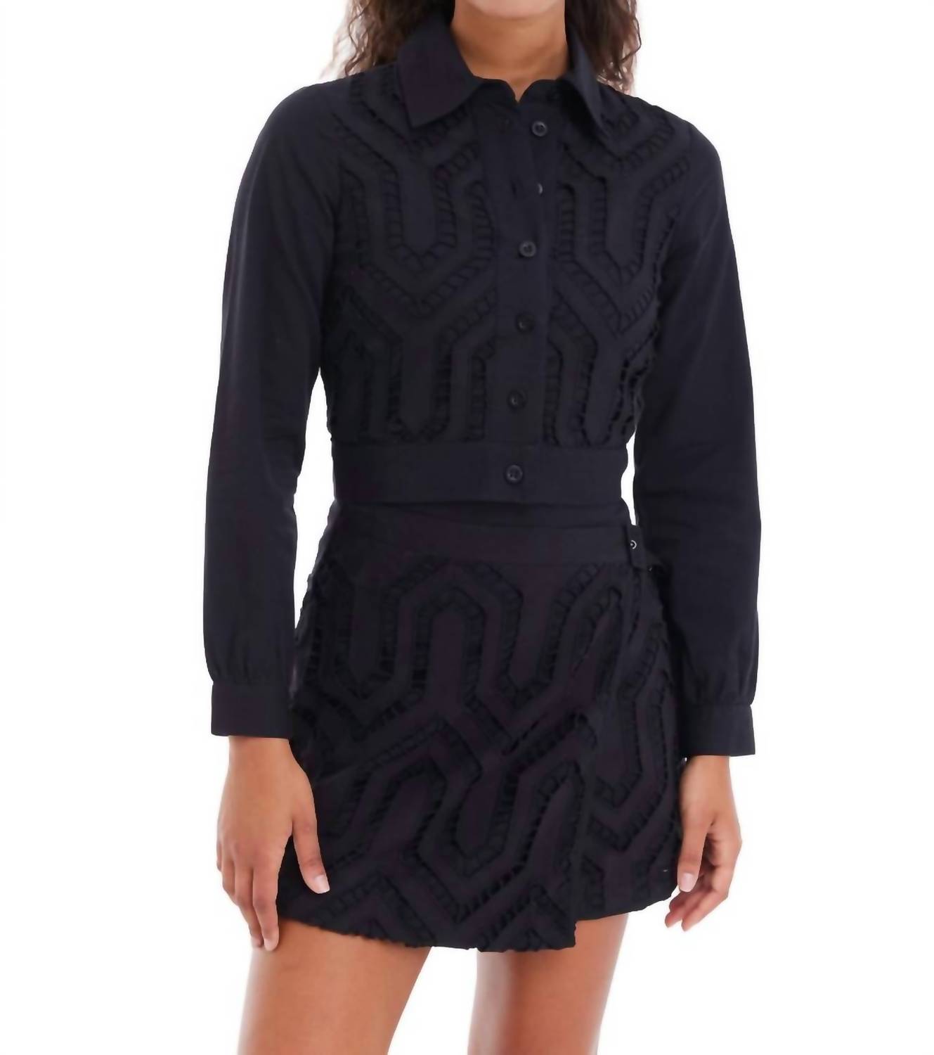 Allison New York - Diamond Crop Shacket