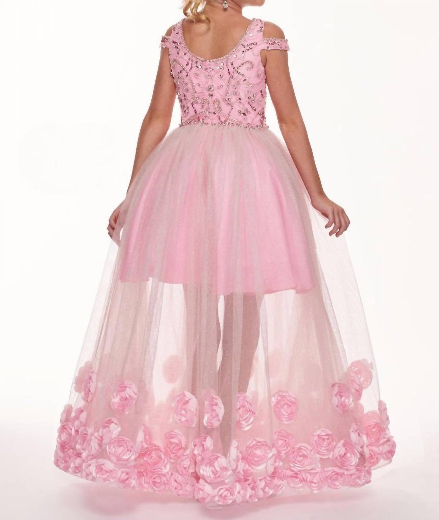 Rachel Allan - 3d Glitter Tulle Dress