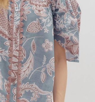 Entro - Palo Alto Modern Paisley Top