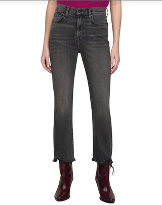 7 For All Mankind - Calça skinny feminina de cintura alta