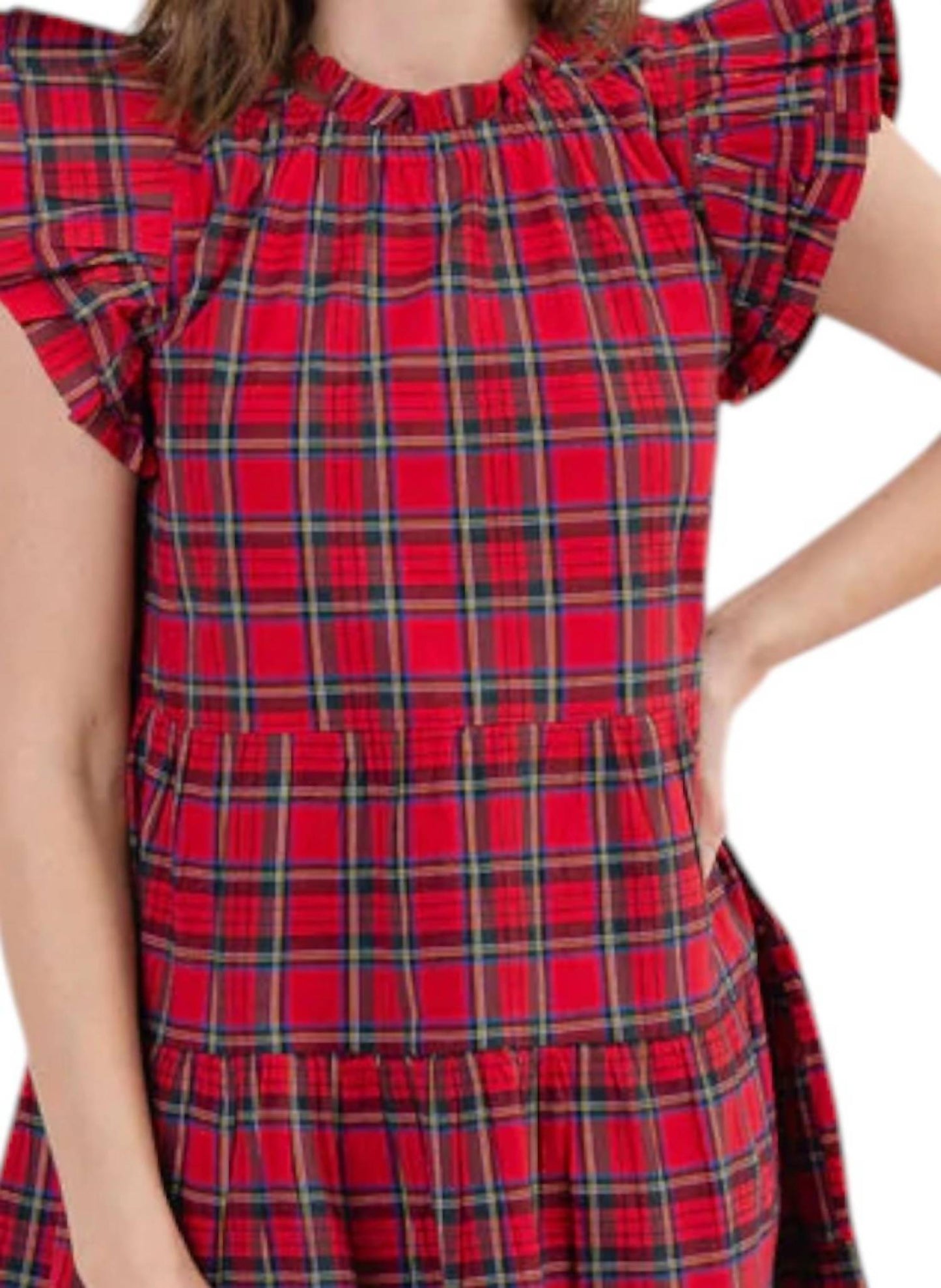 Sail To Sable - Mistletoe Plaid Dress