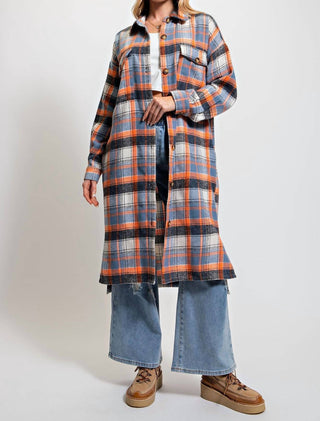 Easel - Plaid Button Down Jacket