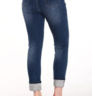 Frank Lyman - Calça jeans com punho largo e strass