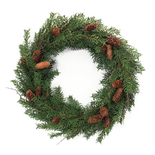 Mixed Pine Cone Wreath 26"D