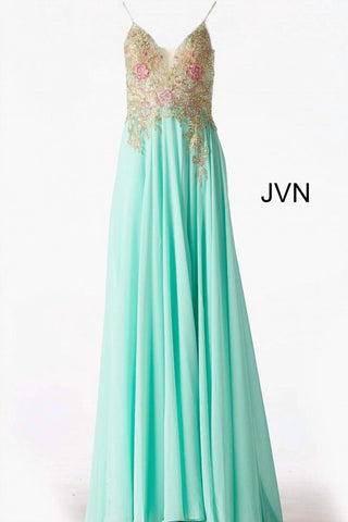 Jovani - Vestido formal feminino com alças finas