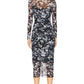 Steve Madden - Maureen Printed Long Sleeve Midi Dress