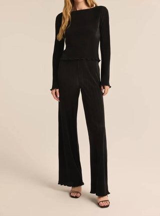 Z Supply - Calça plissada Denia de cintura alta