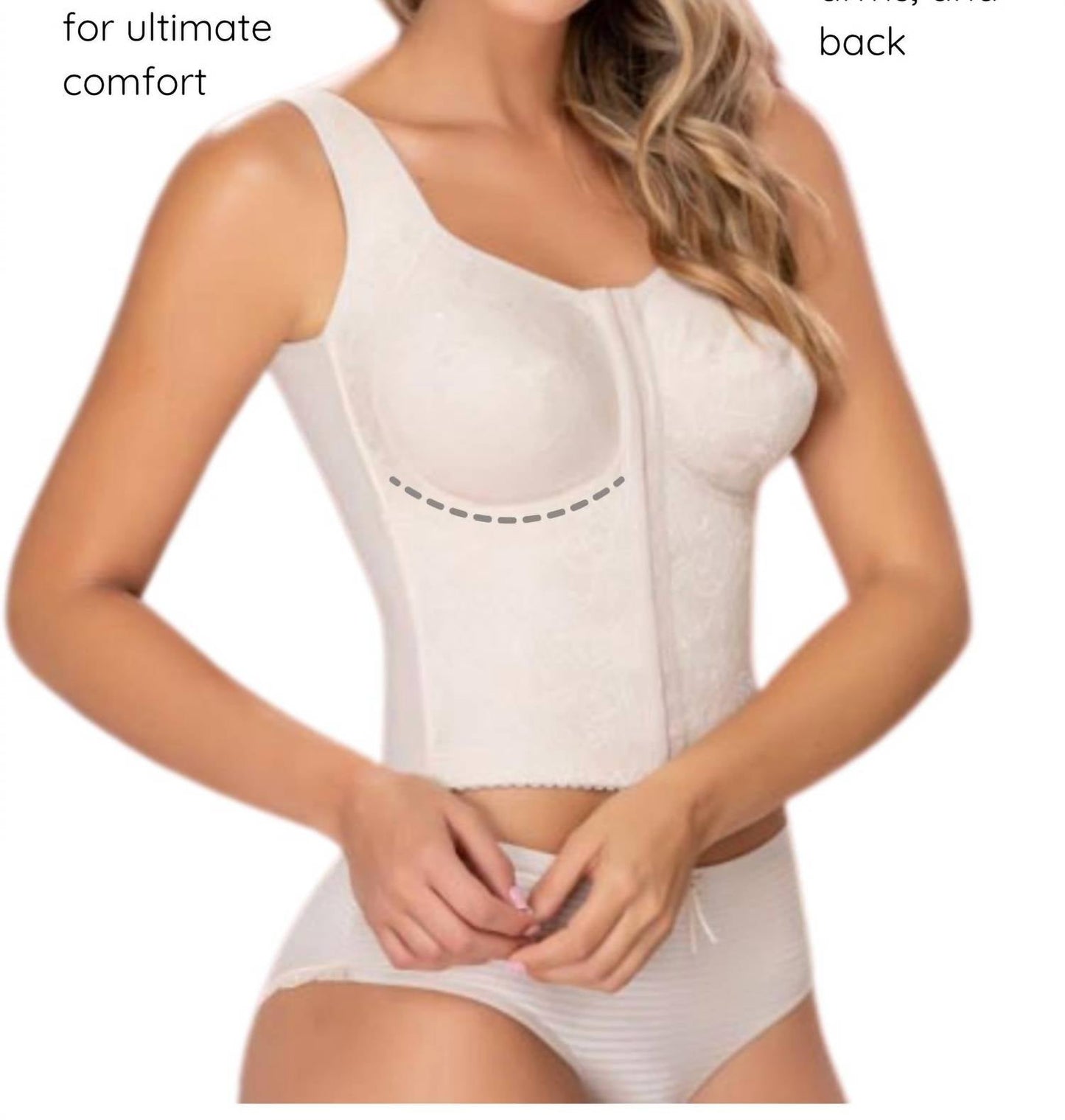 Siluets - Women's Longline Posture Corrector Bra With Padded Straps