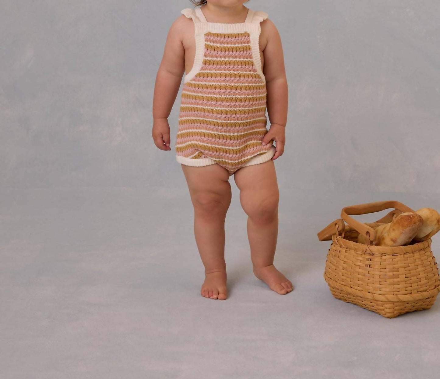 Rylee + Cru - Girl's Stripe Crochet Romper