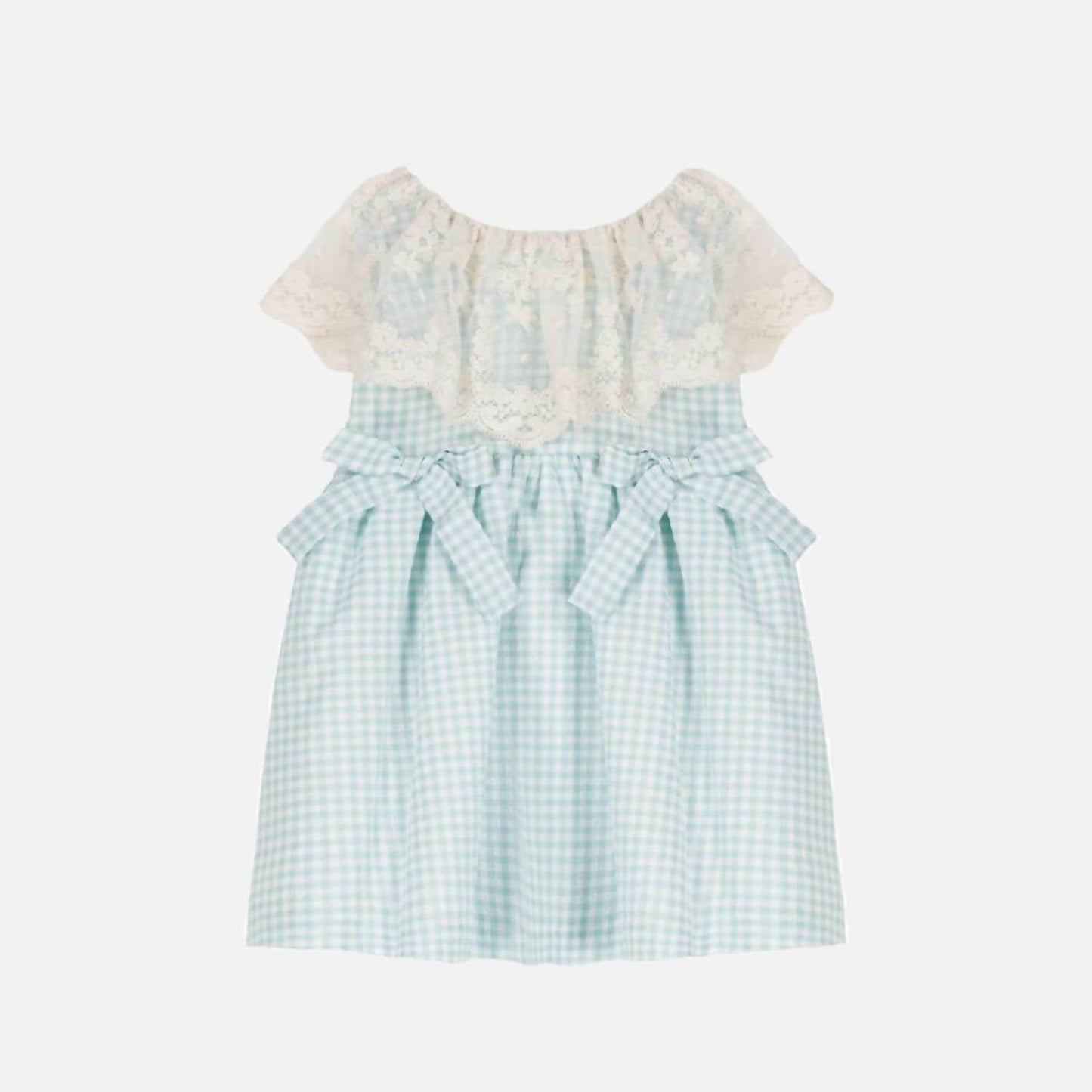 Allegra Paris - Mint With Lace Dress
